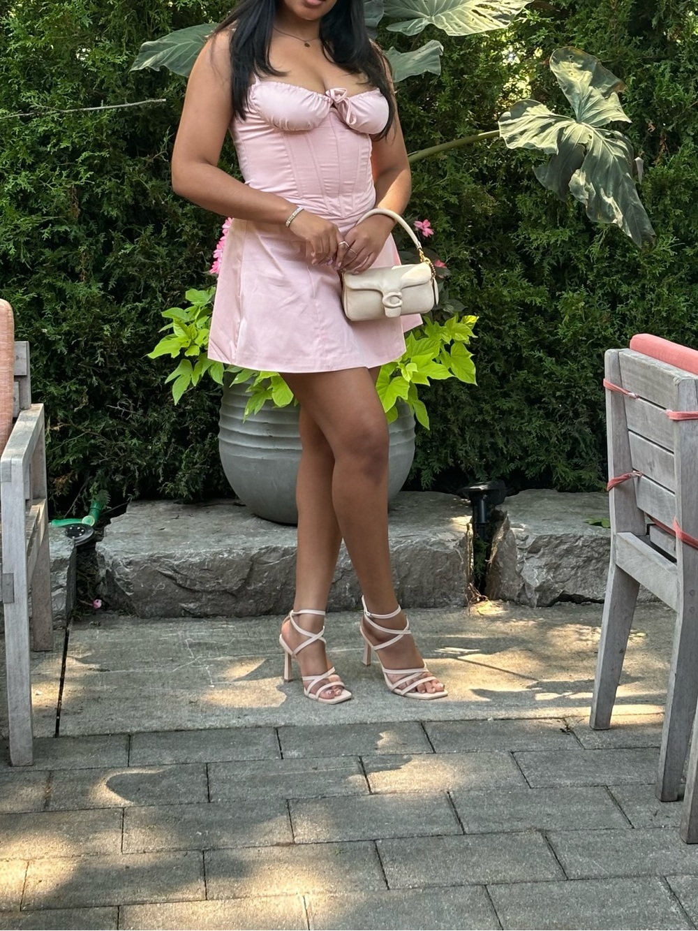Chic Blush Spaghetti Strap Mini Dress - Picture 3 of 3